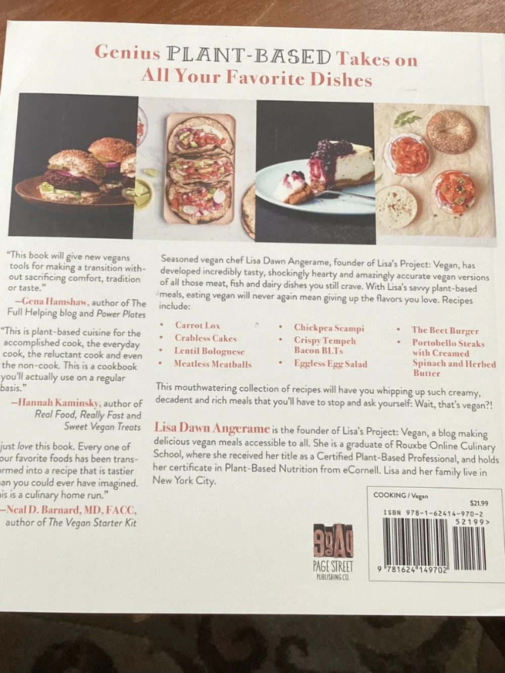 Wait, That's Vegan?! Cookbook by Lisa Dawn Angerame NEW